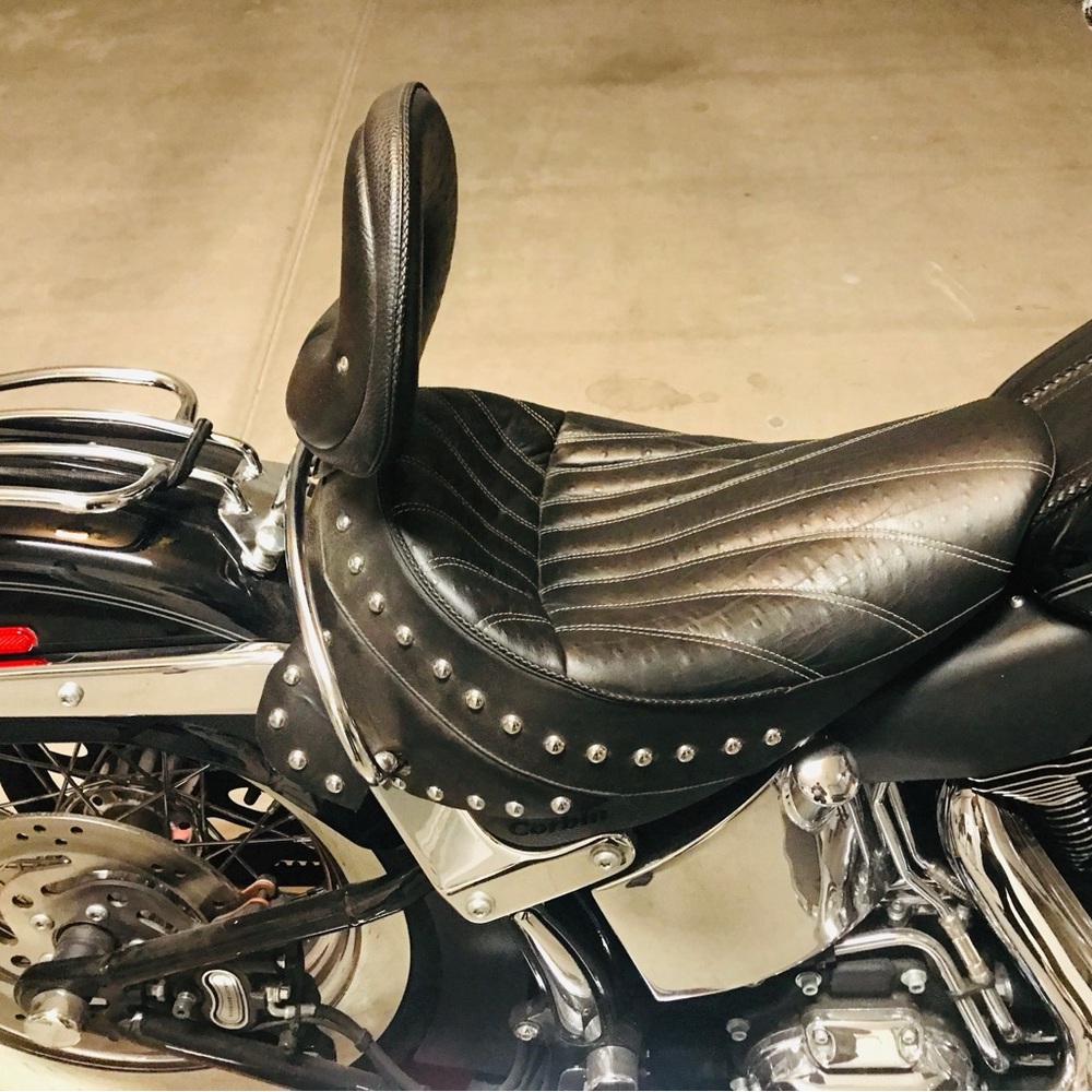 Custom Corbin Solo Motorcycle Seat with Backrest